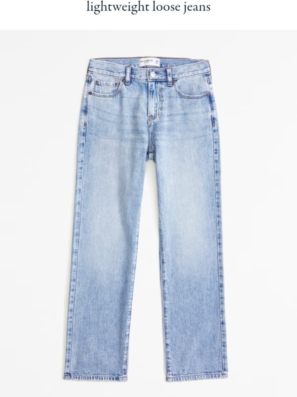 abercrombie kids light blue loose straight jeans